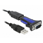 DeLOCK 66280 seriële kabel Zwart 0,8 m USB Type-A DB-9