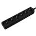 LogiLink LPS238B power extension 1.5 m 6 AC outlet(s) Indoor Black