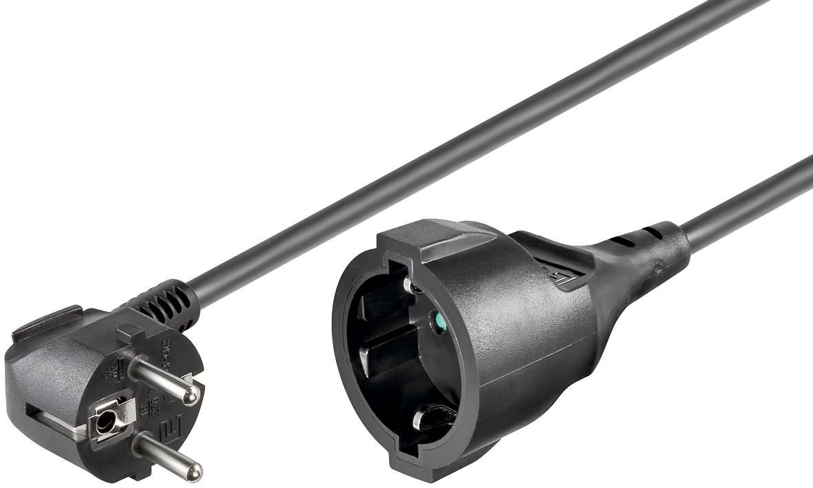 Microconnect PE141000 power cable Black 10 m Power plug type E+F Schuk