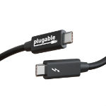 Plugable Technologies Windows Transfer Cable 6.6ft (2m), Thunderbolt 10Gbps, Bundled with Bravura Software for Windows PC to PC Migration - Unlimited Uses. Works between Thunderbolt, USB4 PCs