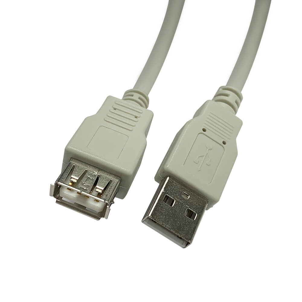Videk USB A Plug to A Socket Passive Extension Cable - Beige 1Mtr