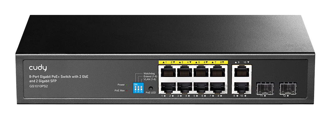 EU Product - PoE+ Switch with 2 Uplink ports and 2 SFP slot 120W - - 1 - Switch - 1 Gbps