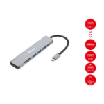 LevelOne Equip 133494 USB-C 7 in 1 Multifunctional Adapter