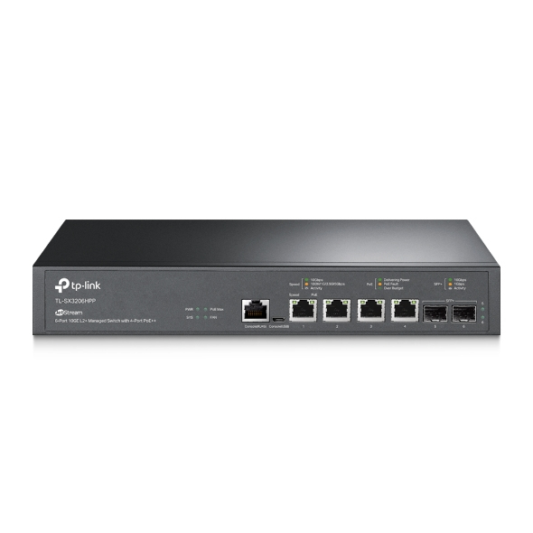 Image of TP-Link JetStream 6-Port 10GE L2+ Managed Switch with 4-Port PoE++