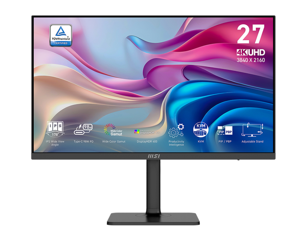 MSI MODERN MD272UPHGDE computer monitor 68.6 cm (27") 3840 x 2160 pixels 4K Ultra HD Black