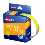 Avery 937239 self-adhesive label Round Removable Yellow 1050 pc(s)