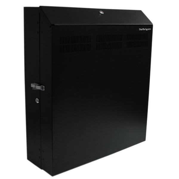 StarTech.com Wall-Mount Server Rack with Dual Fans and Lock - 4U