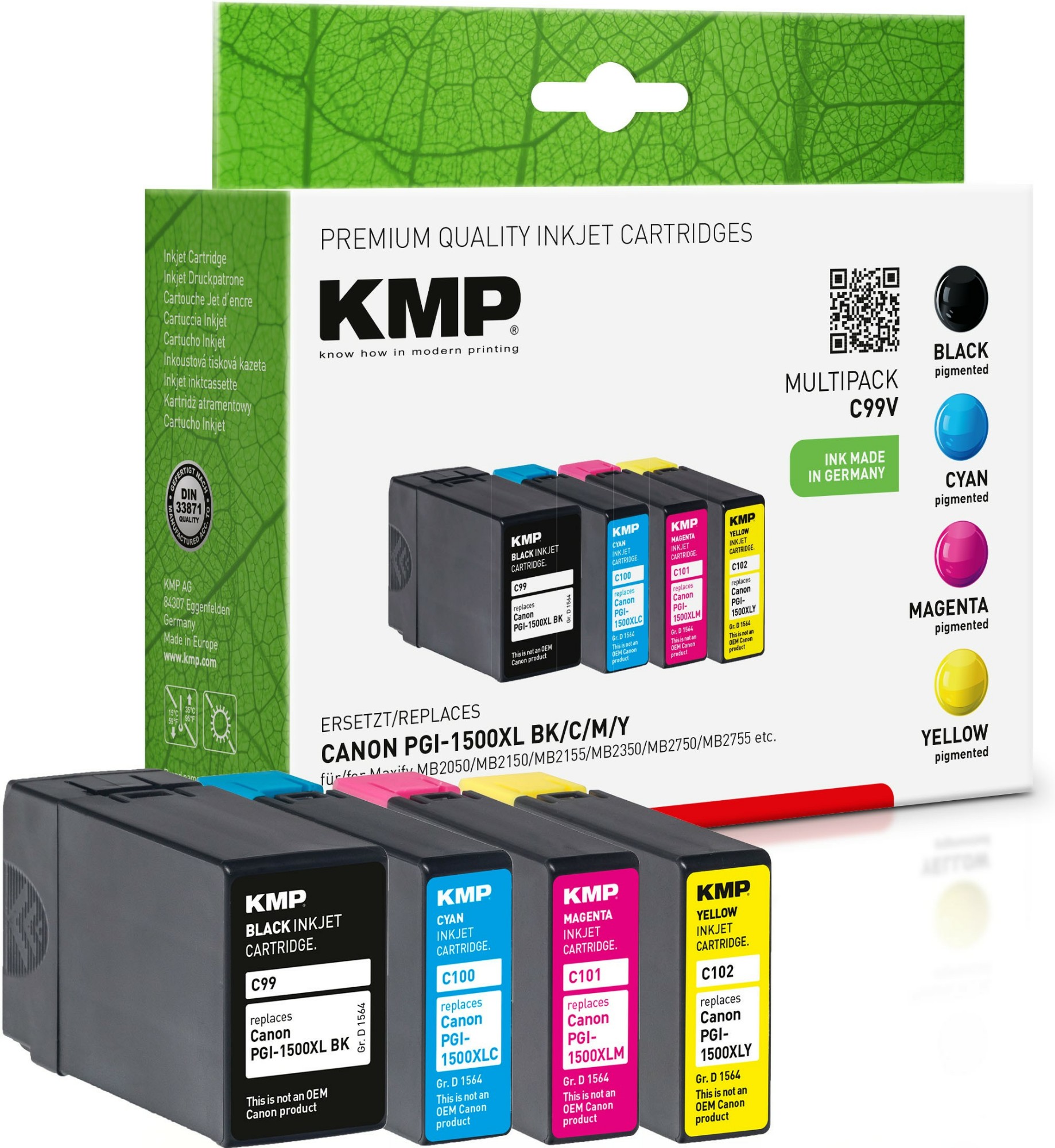 KMP C99V ink cartridge Black, Cyan, Magenta, Yellow