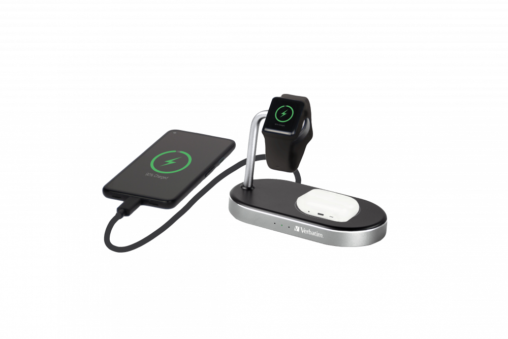 Image of Verbatim WCS-02 Universal Black USB Wireless charging Fast...