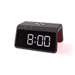 NEDIS Alarm-clock with wireless charging Qi certified  15W - Black