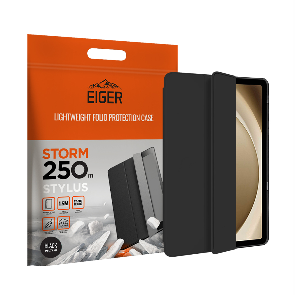 Eiger ETUI FOLIO NOIR STAND MAGNETIQUE RENFORCÉ AVEC EMPLACEMENT STYLE