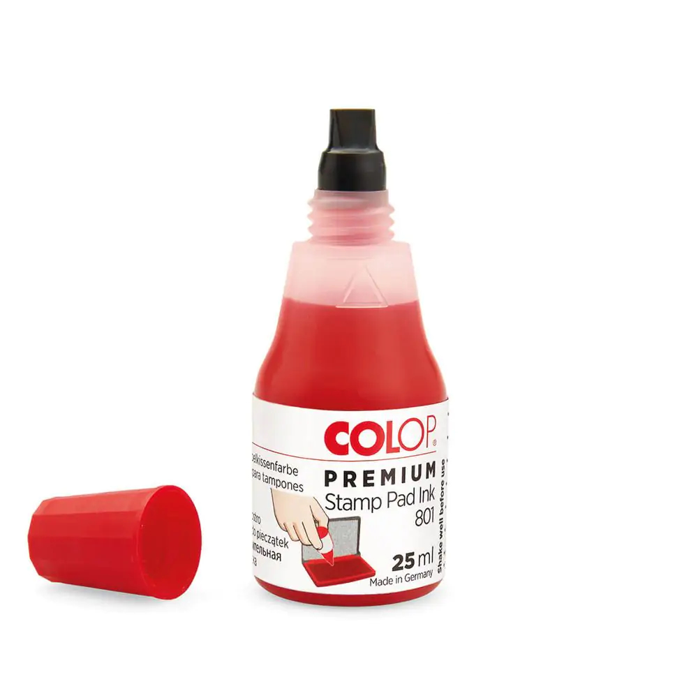 COLOP 801 Stamp Pad Ink 25ml Red 801RD
