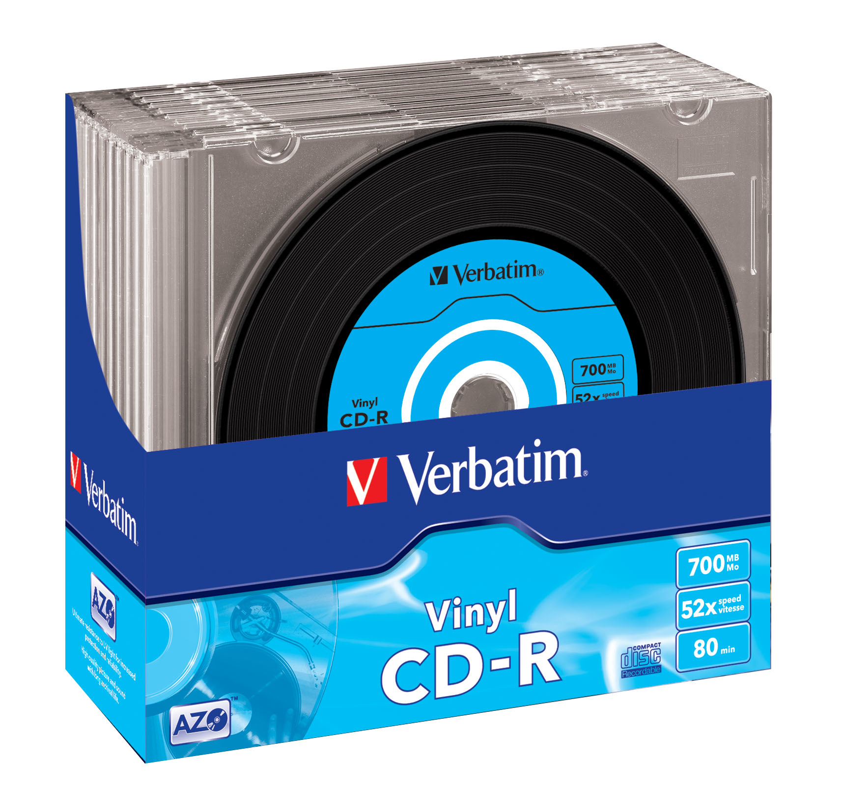 Photos - Optical Storage Verbatim CD-R AZO Data Vinyl 700 MB 10 pc(s) 43426 