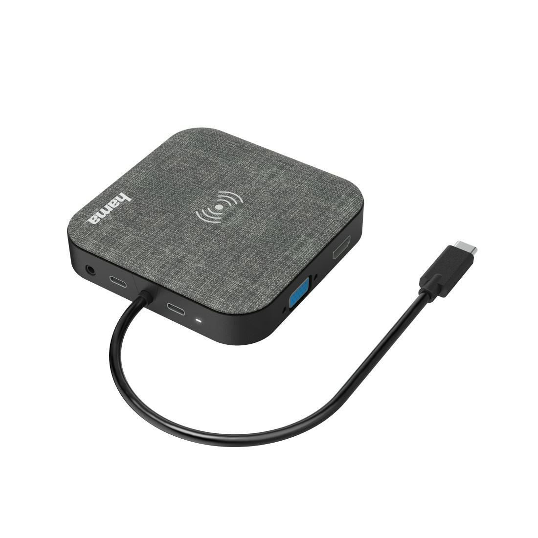 Hama 00200134 gränssnittshubbar USB 3.2 Gen 1 (3.1 Gen 1) Type-C 5000 Mbit/s Svart, Grå