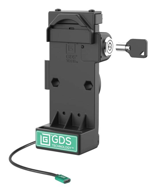 EU Product - s GDS Uni-Conn Spring Loaded Charging Dock With Key-Locking - 2-Hole AMPS Pattern - USB-C Connector - Screw-Set thumbnail
