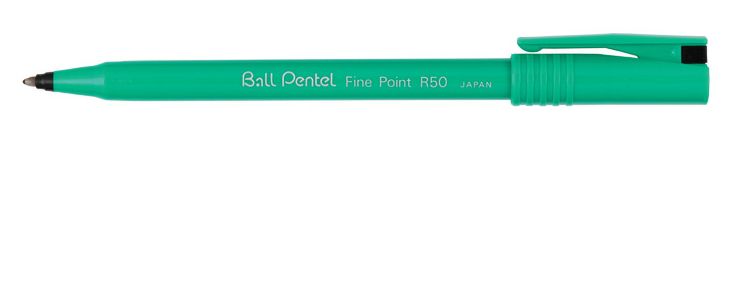 Photos - Pen Pentel Fine Point R50 Black Stick ballpoint  12 pc(s) R50-A 