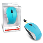 Genius Computer Technology NX-7000 Wireless Mouse, 2.4 GHz with USB Pico Receiver, Adjustable DPI levels up to 1200 DPI, 3 Button with Scroll Wheel, Ambidextrous Design, Blue
