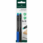 Faber-Castell 156296 permanent marker Black, Blue 2 pc(s)