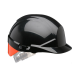 Centurion REFLEX BLACK SLIP RATCHET HELMET C/W ORANGE FLASH