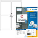 HERMA Repositionable address labels A4 99.1x139 mm white Movables paper matt 400 pcs.