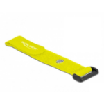 DeLOCK Hook-and-loop cable tie with Loop and Fastening Eyelet L 190 x W 25 mm yellow 5 pieces