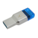 Kingston Technology MobileLite Duo 3C card reader USB 3.2 Gen 1 (3.1 Gen 1) Type-A/Type-C Blue, Silver