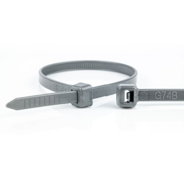 WKK 110226871 cable tie Releasable cable tie Plastic Grey 100 pc(s)