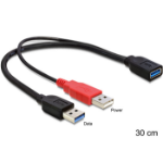 DeLOCK 83176 USB cables 0.3 m USB 3.2 Gen 1 (3.1 Gen 1) USB A 2 x USB A