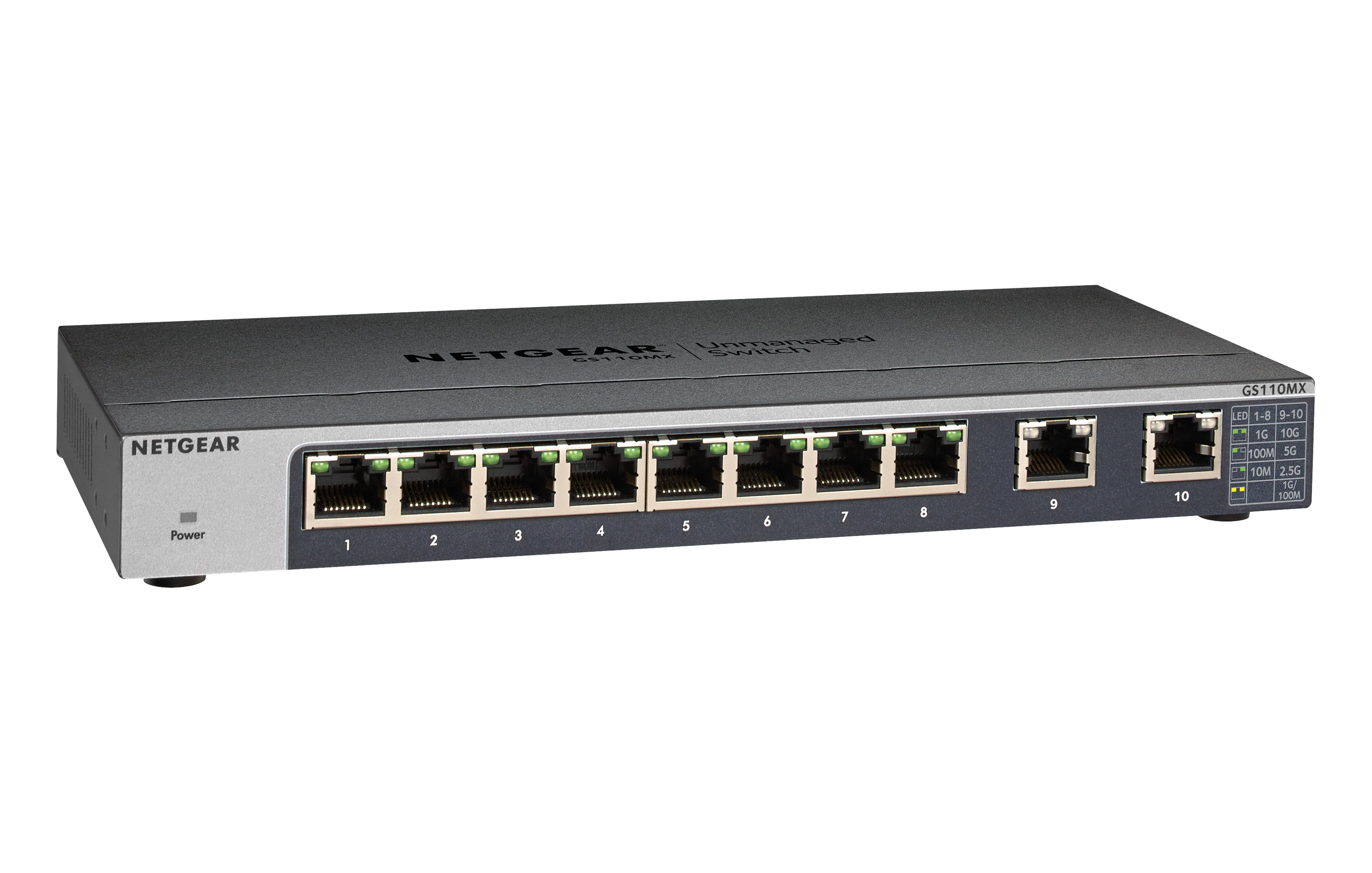 Image of NETGEAR GS110MX Unmanaged 10G Ethernet (100/1000/10000) Black