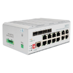 Digitus 8 port Gigabit Ethernet network PoE switch, industrial, L2 managed, 4 SFP uplink