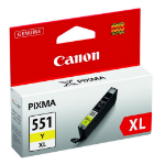 Canon 6446B001/CLI-551YXL Ink cartridge yellow high-capacity, 695 pages 274 Photos 11ml for Canon Pixma IP 8700/IX 6850/MG 5450/MG 6350/MX 725