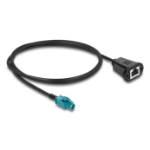 DeLOCK 90700 coaxial cable 1 m HSD Z RJ-45 Black, Blue