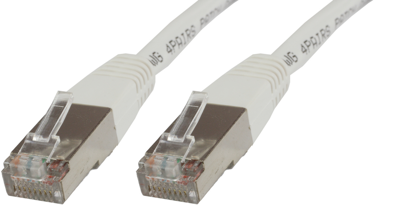 Microconnect STP610W networking cable White 10 m Cat6 F/UTP (FTP)