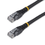 StarTech.com 10ft CAT6 Ethernet Cable - Black CAT 6 Gigabit Ethernet Wire -650MHz 100W PoE RJ45 UTP Molded Network/Patch Cord w/Strain Relief/Fluke Tested/Wiring is UL Certified/TIA