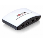 DeLOCK USB 3.0 External HUB 4 Port 5000 Mbit/s Black, White