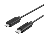 UNITEK Y-C473BK USB cable USB 2.0 1 m USB C Micro-USB B Black
