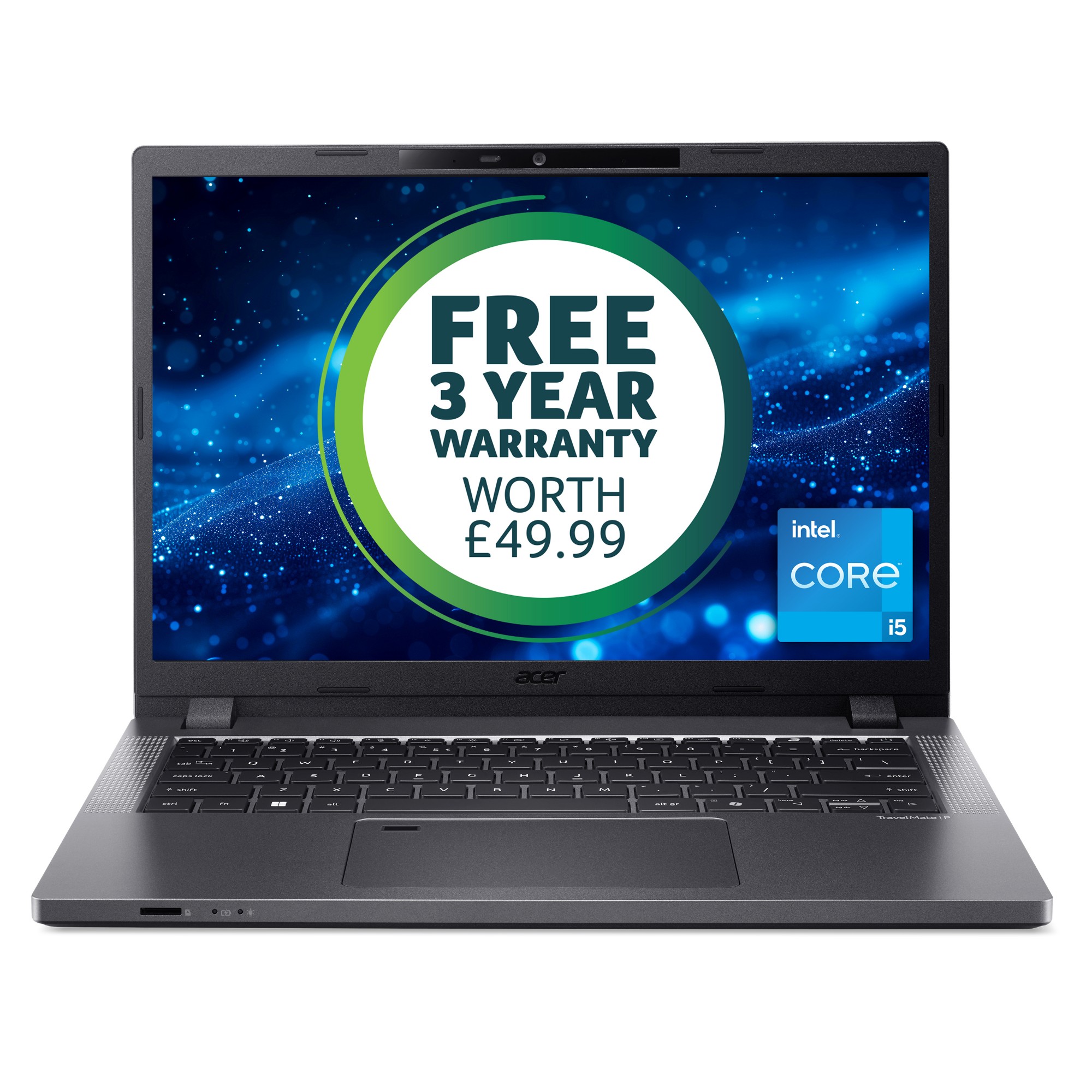 Acer TravelMate P2 (TMP214-55-G2-TCO) Intel i5-1335U, 8GB, 256GB SSD, 14" WUXGA, Win11Pro Notebook