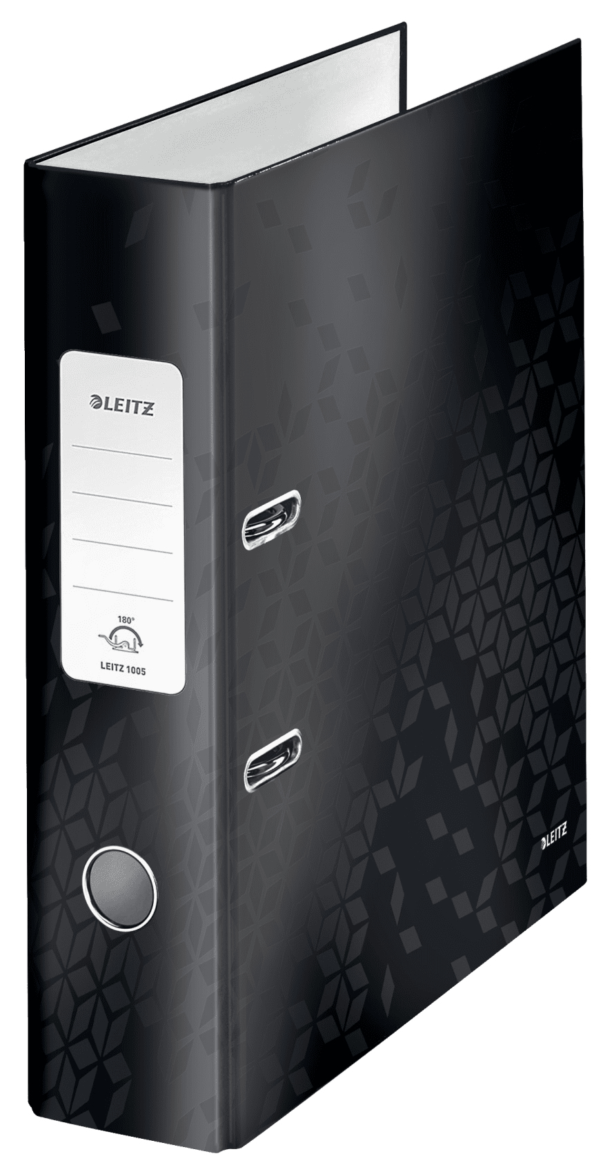 Leitz 180 WOW Lever Arch File A4 80mm Black (Pack of 10) 10050095
