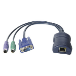Lindy MC5 Computer Access Modul PS/2 & VGA KVM cable Blue 0.2 m