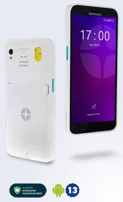 Memor 12 HC mobile computer, 6 FHD Touch display, std range 2D Imager w/Green Spot feedback, Rear/front Camera (13/8MP), Wi-Fi6E, 6GB/64GB, QLC Octa Core 2,4GHz, A13 GMS, NFC, PTT, IP65, IP68, White Color, wlc battery  4000 mAh thumbnail