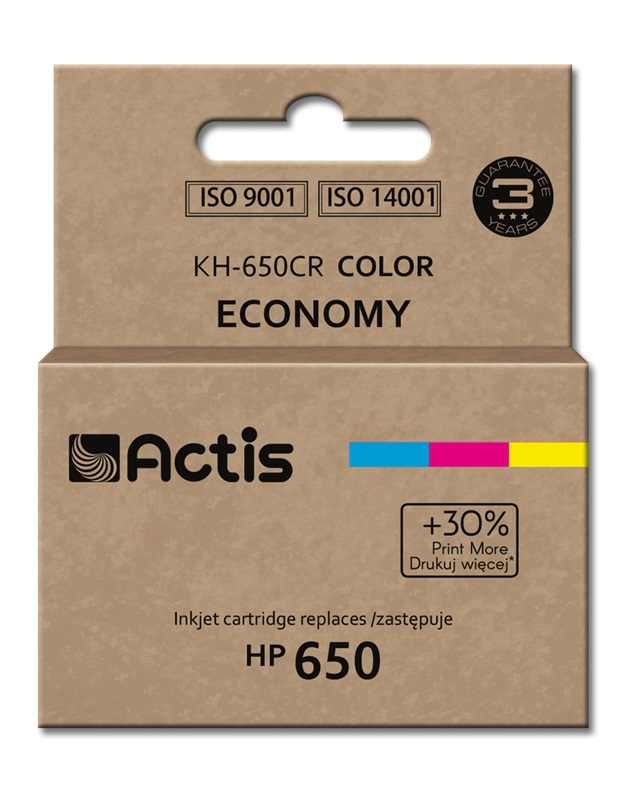Actis KH-650CR ink (replacement for HP 650 CZ102AE; Standard; 9 ml; color)