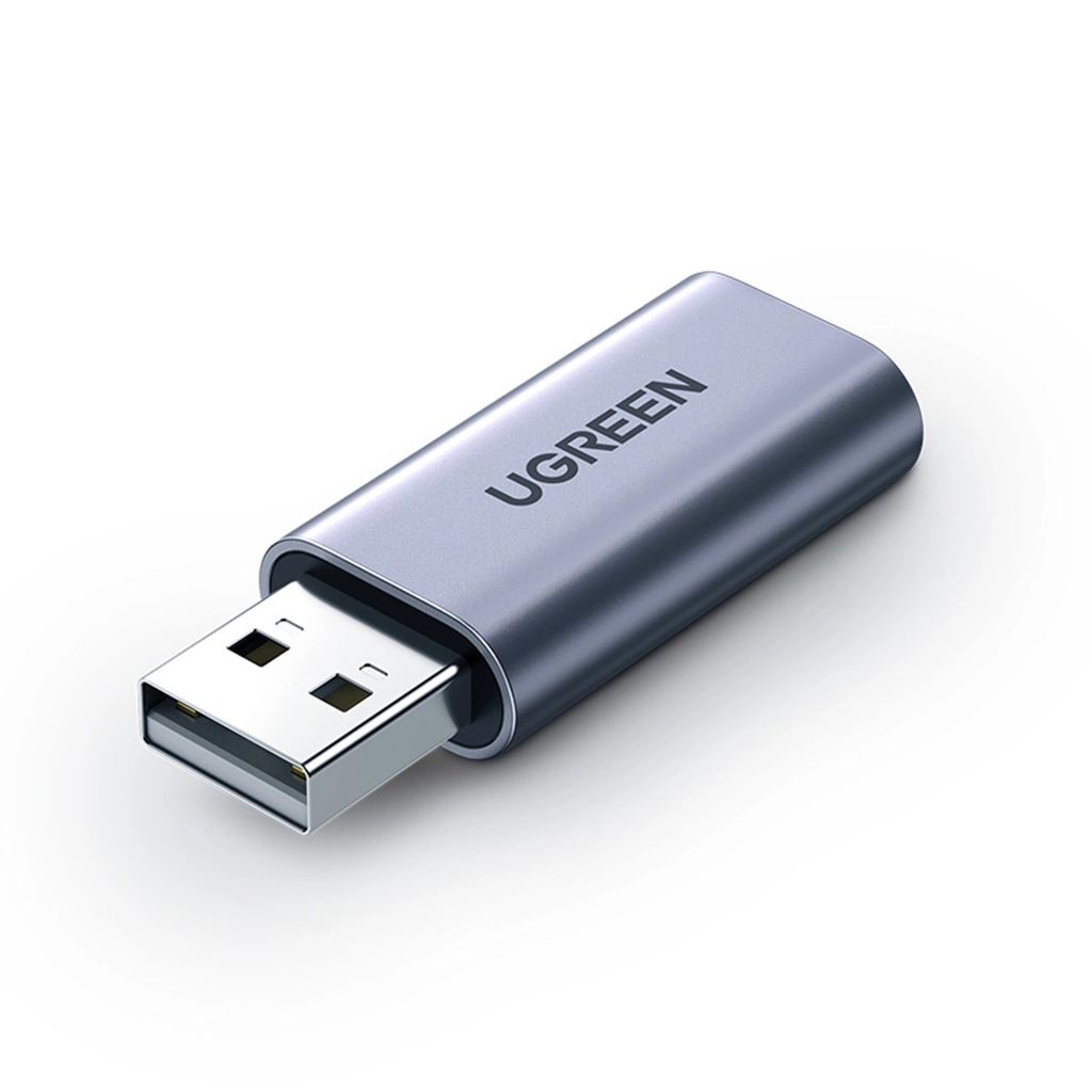 156892 UGREEN USB-A to AUX mini jack 3.5mm audio adapter - Gray