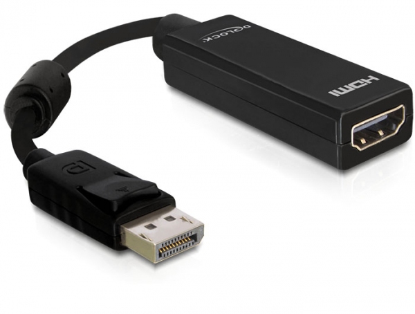 Photos - Cable (video, audio, USB) Delock 61849 video cable adapter 0.125 m DisplayPort HDMI Type A (Stan 