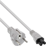 InLine , AC power cord, for notebook, grey, 0.5m