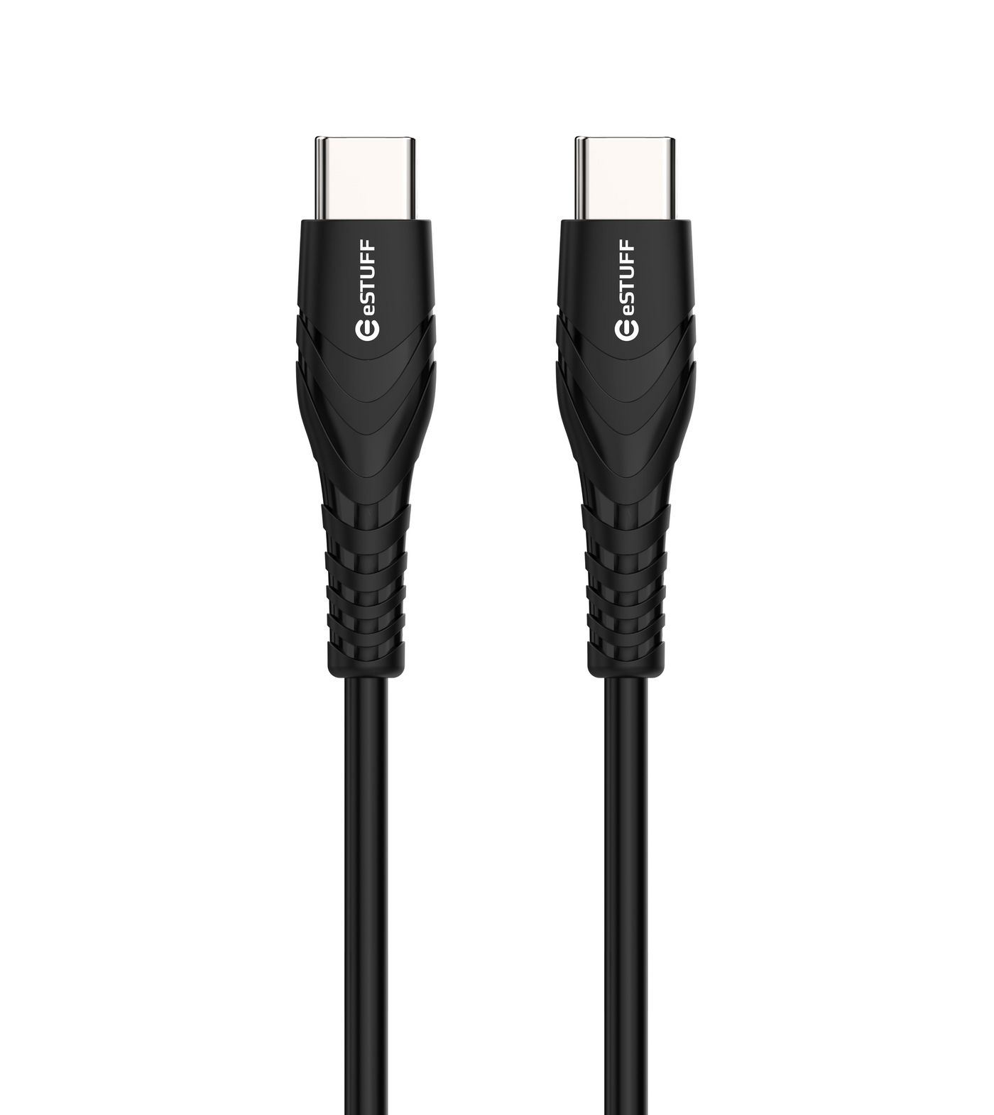 eSTUFF USB-C - C Cable 2 Black USB cable 2 m USB 2.0 USB C