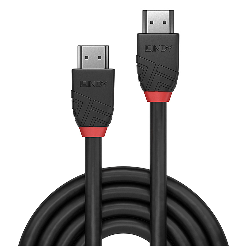 Photos - Cable (video, audio, USB) Lindy 5m High Speed HDMI Cable, Black Line 36474 