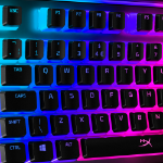 HyperX Pudding Keycaps - Full Key Set - ABS - Black (UK Layout)