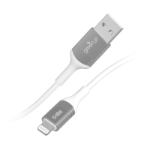 SBS GRECABLEUSBIP589W lightning cable 1.2 m Silver, White