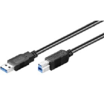 Microconnect USB A/USB B, 5 m USB cable USB 3.2 Gen 1 (3.1 Gen 1) Black
