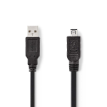 Nedis CCGP60200BK20 USB cable USB 2.0 2 m USB A Mini-USB A Black